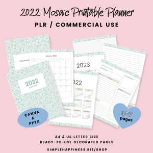 2022 Mosaic Printable Planner