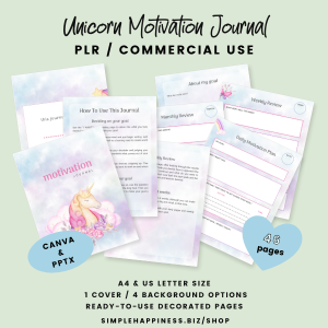Unicorn Motivation Journal