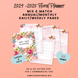 2024 - 2025 Mix & Match Floral Planner