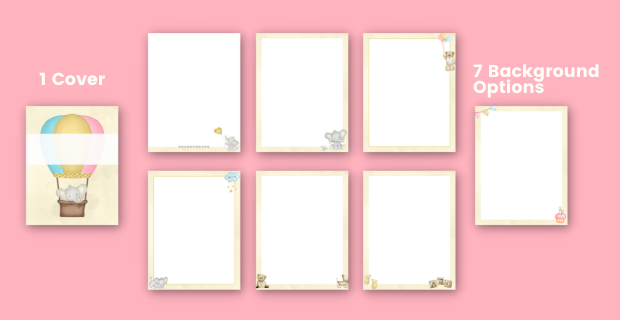 Baby Journal Covers and Backgrounds