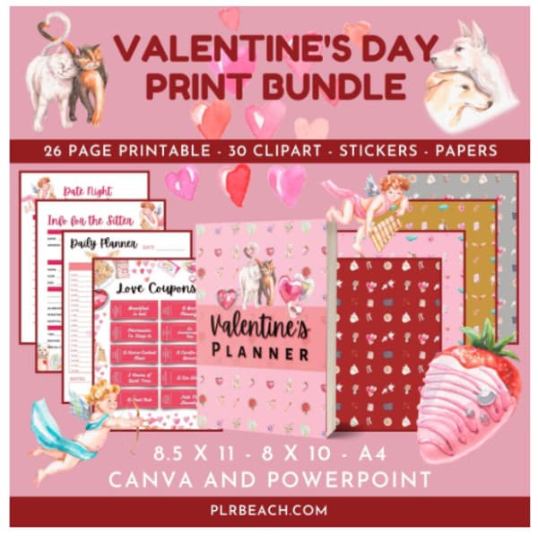 Valentines day print bundle