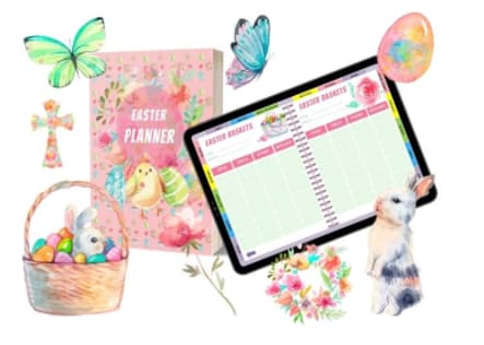 Print and digital Easter planners