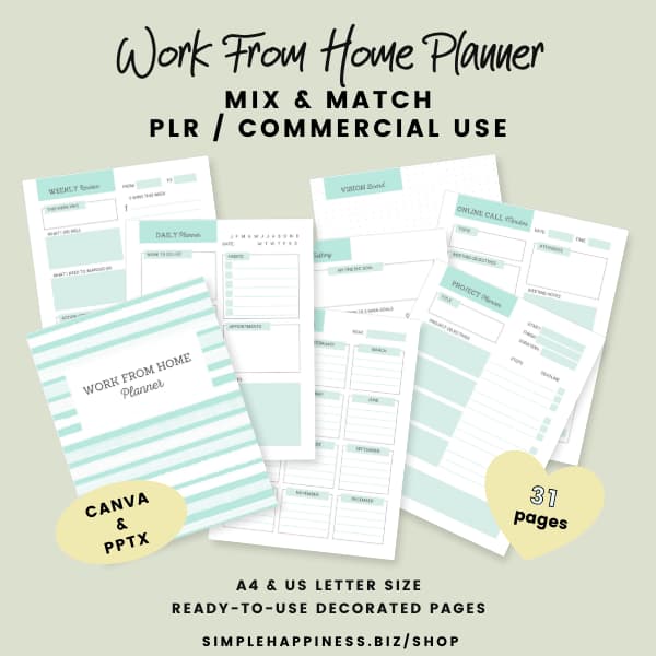 Work From Home Planner Promo Graphic