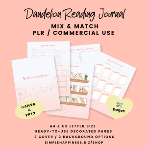 dandelion reading journal ad