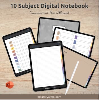 10 subject digital notebook