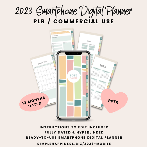 2023 Smartphone Digital Planner Graphic