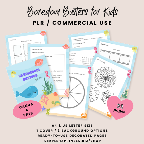 Boredom Busters for Kids Printable Graphic