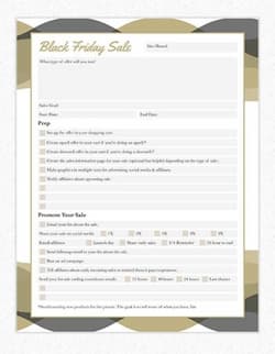 black friday sale worksheet