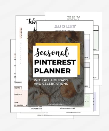 free seasonal pinterest planner