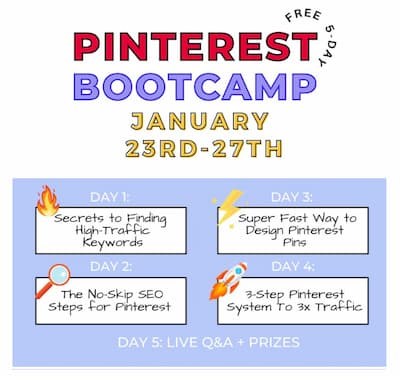 free live pinterest bootcamp