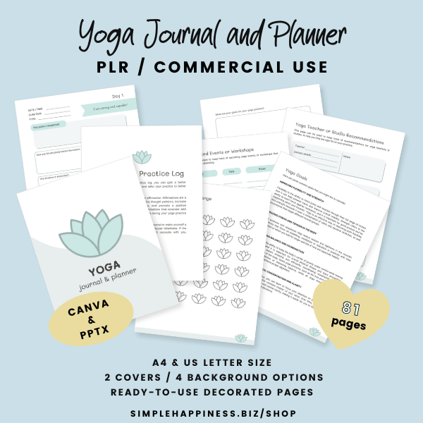 Yoga Journal and Planner Graphi