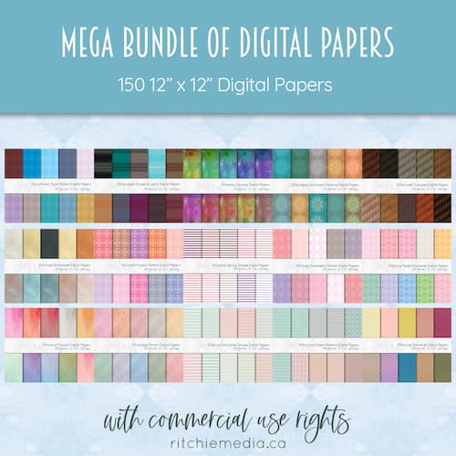 mega bundle of digital papers mockup copy