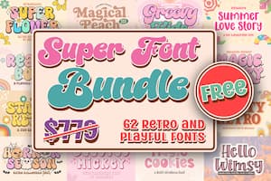 Super Retro and Playful Font Bundle