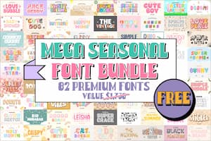 Gorgeous Mega Seasonal Fonts Bundle