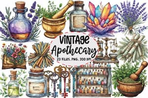Vintage Apothecary Clipart Set