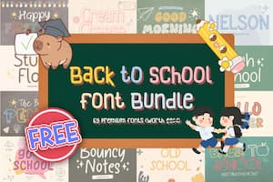 Back to school font bundle