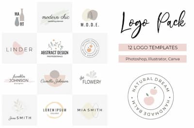 Logo Pack 12 Premade Logos Templates