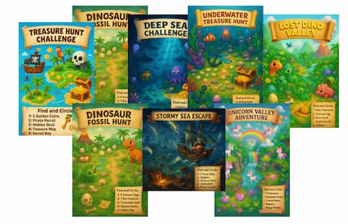 Find and circle books Find and circle books