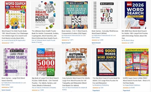 Wordsearch puzzle books Wordsearch puzzle books