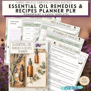 Essential Oil Remedies & Recipes Planner Essential Oil Remedies & Recipes Planner