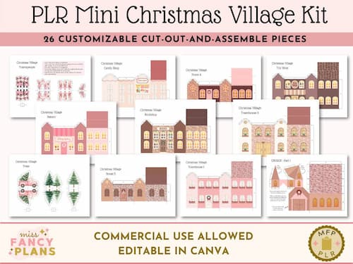 PLR Mini Christmas Village PLR Mini Christmas Village