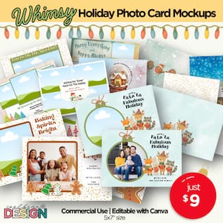 Holiday Photo Card Mockups