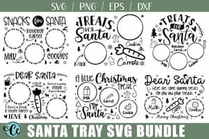 Santa Tray SVG bundle