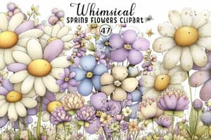Whimsical Spring Flowers Clipart