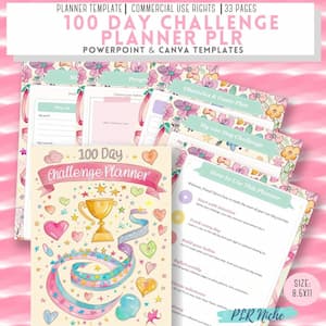 100 Day Challenge planner