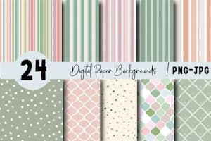24 Digital Paper Backgrounds