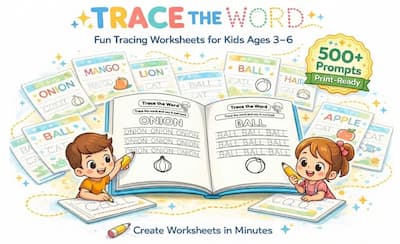 Trace The Word Prompt Pack