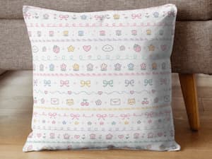Cute Pastel Mini Icons Seamless Pattern
