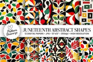 Juneteenth Abstract Shapes Juneteenth Abstract Shapes