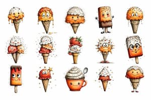 Quirky Ice Cream Clipart Set Quirky Ice Cream Clipart Set