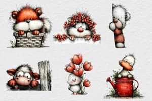 Spring Peeking Animals Spring Peeking Animals