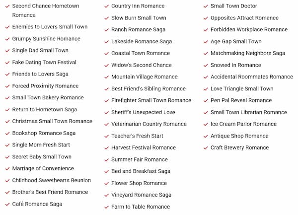 cozy small town romance genres cozy small town romance genres