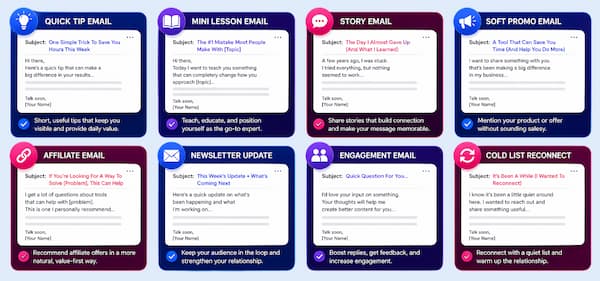 email types email types
