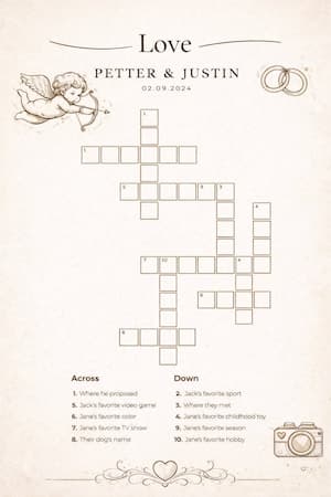 wedding crossword wedding crossword