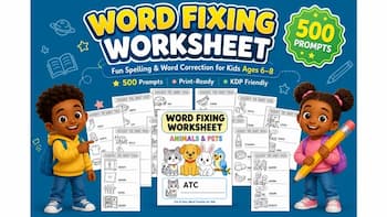 Word Fixing Worksheet Prompt Pack Word Fixing Worksheet Prompt Pack