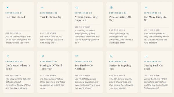 Tiny Momentum Starters Experience Library Tiny Momentum Starters Experience Library