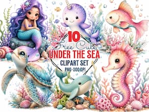Cute Under the Sea clipart collection Cute Under the Sea clipart collection
