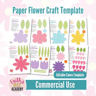 Paper Flower Craft Canva Templates Paper Flower Craft Canva Templates