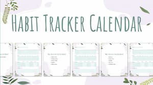 Habit Tracker Calendar