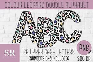 Leopard Doodle Alphabet Leopard Doodle Alphabet
