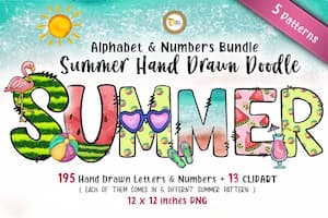 Doodle Alphabet with Numbers Doodle Alphabet with Numbers