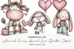 Funny whimsical animals clipart Funny whimsical animals clipart