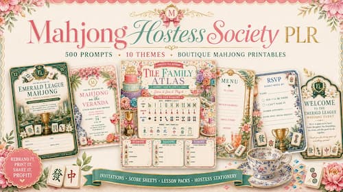 Mahjong Hostess Society Pack Mahjong Hostess Society Pack