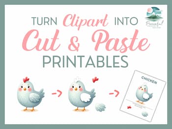 Turn Clipart into Cut & Paste Printables Turn Clipart into Cut & Paste Printables