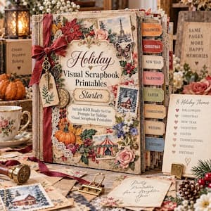 Holiday Visual Scrapbook Printables Holiday Visual Scrapbook Printables