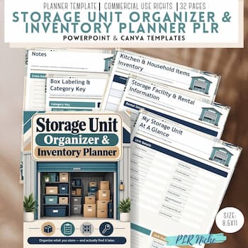 Storage Unit Organizer & Inventory Planner PLR